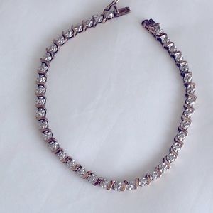 Gold over sterling tennis  bracelet